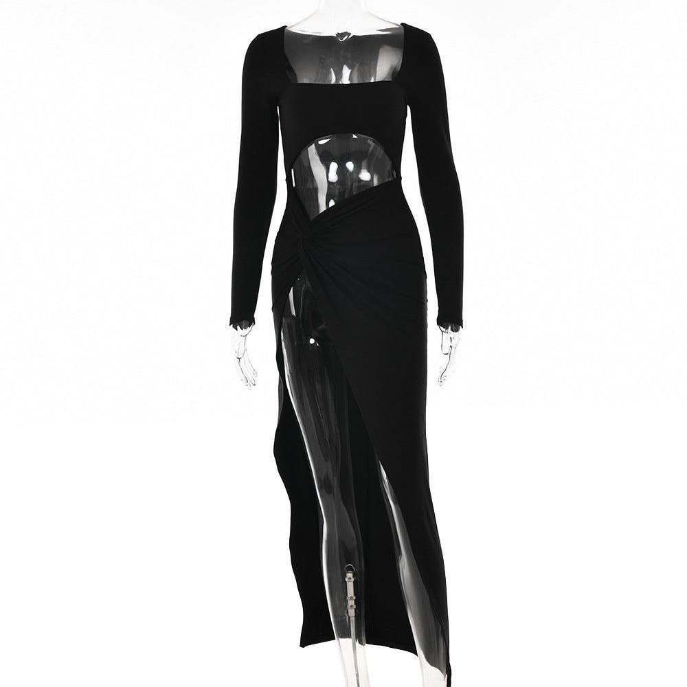 U - Neck Long Sleeve Evening Dress - MRC STORETopMRC STOREElegant Long Sleeve Dress - MRC STOREMRC STORECJLY167027710JQBrownL