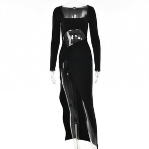 U - Neck Long Sleeve Evening Dress - MRC STORETopMRC STOREElegant Long Sleeve Dress - MRC STOREMRC STORECJLY167027710JQBrownL