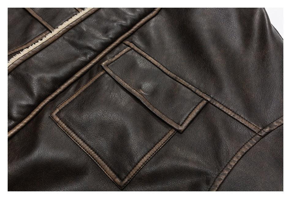 Winter Coat PU Leather Coat with Lamb Wool Lining - MRC STORETopMRC STOREWinter Coat PU Leather Coat with Lamb Wool Lining - MRC STOREMRC STORECJPK211782702BYBlackL