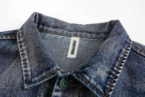 Distressed Punk Denim Jacket - MRC STORETopMRC STOREDistressed Punk Denim JacketMRC STORECJXZ209451302BYBlueL