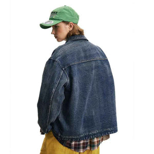 Distressed Punk Denim Jacket - MRC STORETopMRC STOREDistressed Punk Denim JacketMRC STORECJXZ209451302BYBlueL