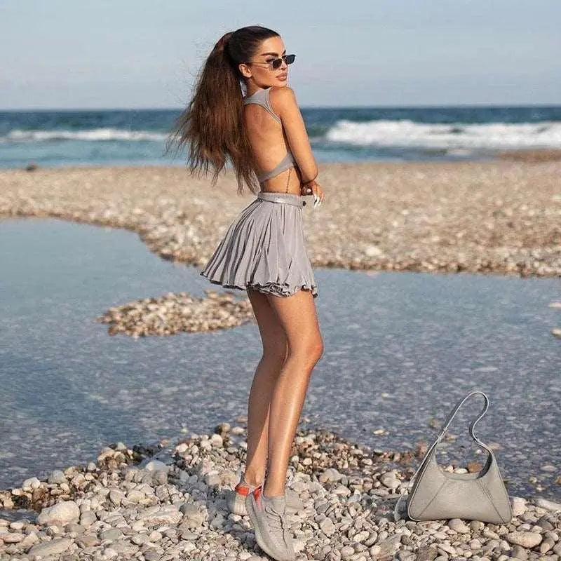 Backless Underwaist Skirt Suit - MRC STORETopMRC StoreBackless Underwaist Skirt Suit - MRC STOREMRC STORECJLS211978103CXGrayL