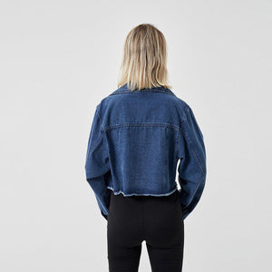 Retro Raw Edge Soft Denim Jacket - MRC STORETopMRC STORERetro Raw Edge Soft Denim Jacket - MRC STOREMRC STORECJJK1822548-NavyBlue-LNavyBlueL