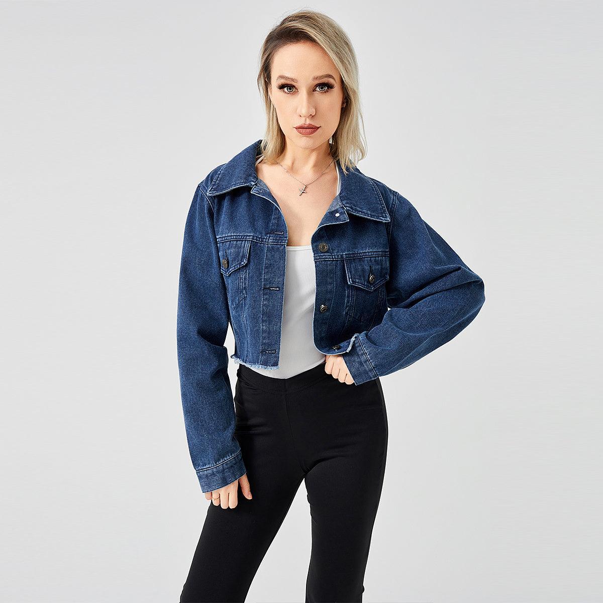 Retro Raw Edge Soft Denim Jacket - MRC STORETopMRC STORERetro Raw Edge Soft Denim Jacket - MRC STOREMRC STORECJJK1822548-LightBlue-LLightBlueL