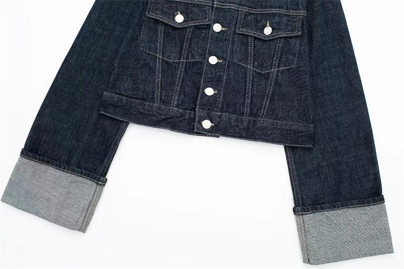 Hemming Sleeve Denim Jacket & Trousers Set - MRC STORETopMRC STOREWomen's Hemming Sleeve Denim Jacket Coat & Trousers Set - MRC STOREMRC STORECJLS206111608HSPantsL