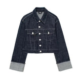 Hemming Sleeve Denim Jacket & Trousers Set - MRC STORETopMRC STOREWomen's Hemming Sleeve Denim Jacket Coat & Trousers Set - MRC STOREMRC STORECJLS206111604DWTopL