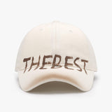 Gray and blue adjustable Letter Graffiti curved brim soft top cap, stylish accessories by My Store.