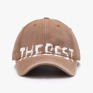 Gray and blue Letter Graffiti curved brim soft top cap, adjustable accessories by My Store with bold letter design.