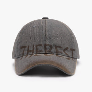 Gray and blue adjustable letter graffiti curved brim soft top cap, stylish accessories by My Store with modern urban design.
