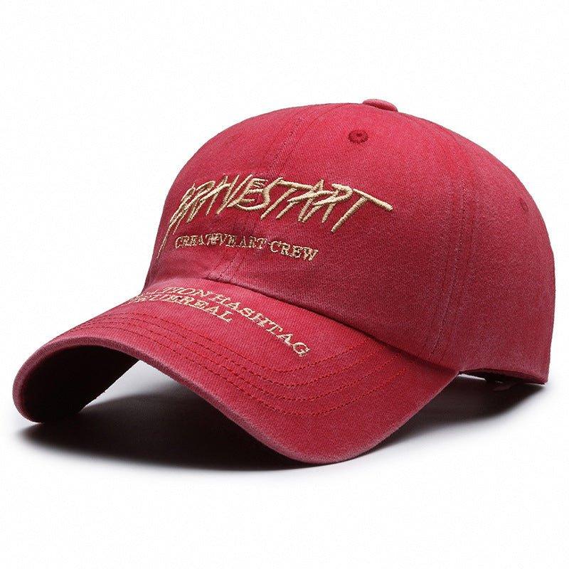 Distressed Baseball Cap – Embroidered Cotton - MRC STOREAccessoriesMy StoreFaded Washed Distressed Baseball Cap –Unisex Cap Embroidered Letters, Adjustable Cotton Cap for All Seasons - MRC STOREMRC STORECJBQ210560905EVOrangeFree Size Adjustable