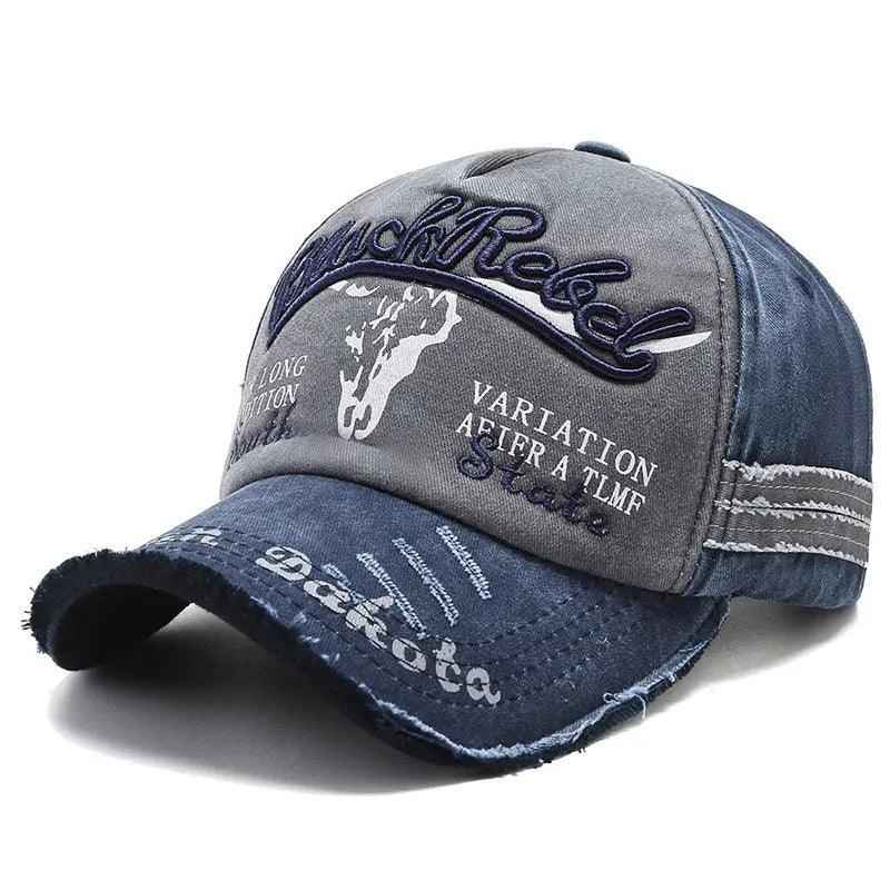 Vintage Letter Cap - MRC STOREAccessoriesMy StoreVintage Letter CapMRC STORECJBQ177298206FUGray With Blue BrimAdjustable