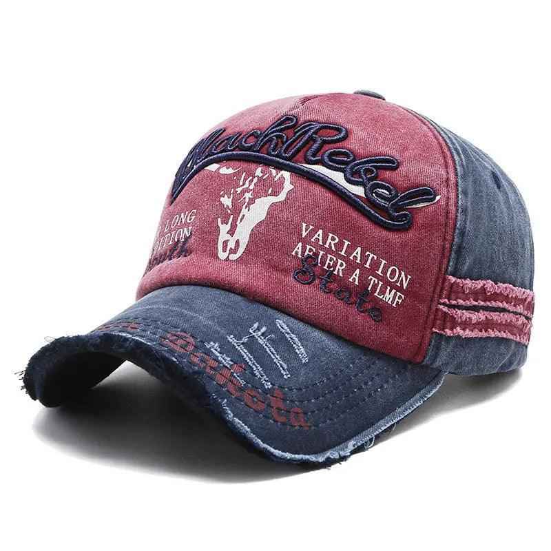 Vintage Letter Cap - MRC STOREAccessoriesMy StoreVintage Letter CapMRC STORECJBQ177298202BYRed With Blue BrimAdjustable