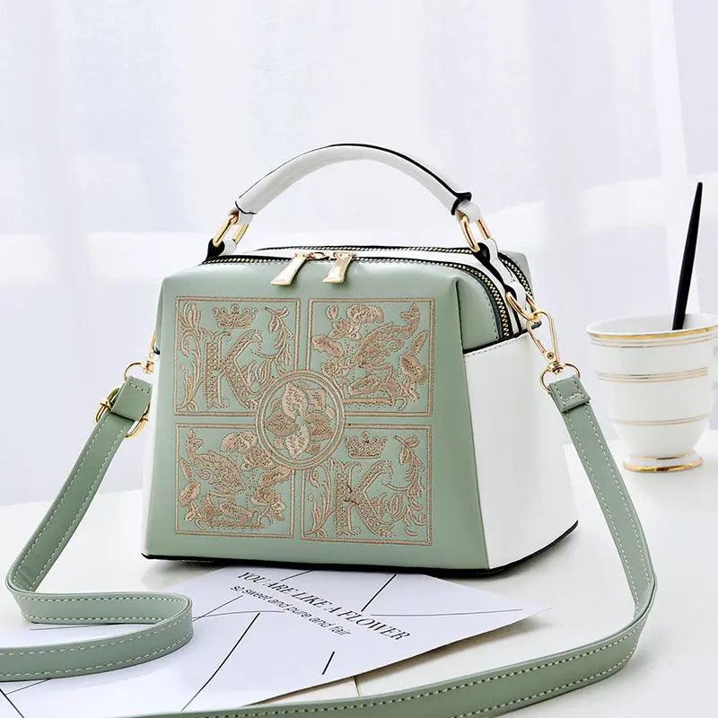 Embroidered Cross body Shoulder Bag - MRC STOREAccessoriesMy StoreEmbroidered Cross body Shoulder Bag - MRC STOREMRC STORECJNS185219203CXGreen And White