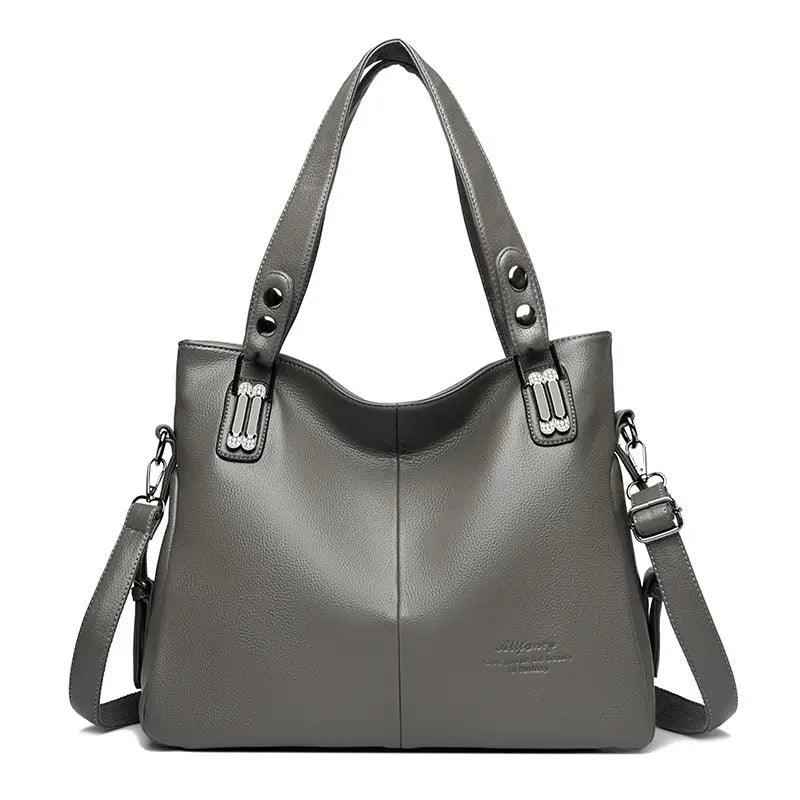 Trendy PU Leather Bag Tote in Sophisticated Colors - MRC STOREAccessoriesMy StoreTrendy PU Leather Bag Tote in Sophisticated ColorsMRC STORECJNS205786905EVGray