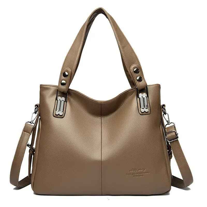 Trendy PU Leather Bag Tote in Sophisticated Colors - MRC STOREAccessoriesMy StoreTrendy PU Leather Bag Tote in Sophisticated ColorsMRC STORECJNS205786907GTDark Khaki