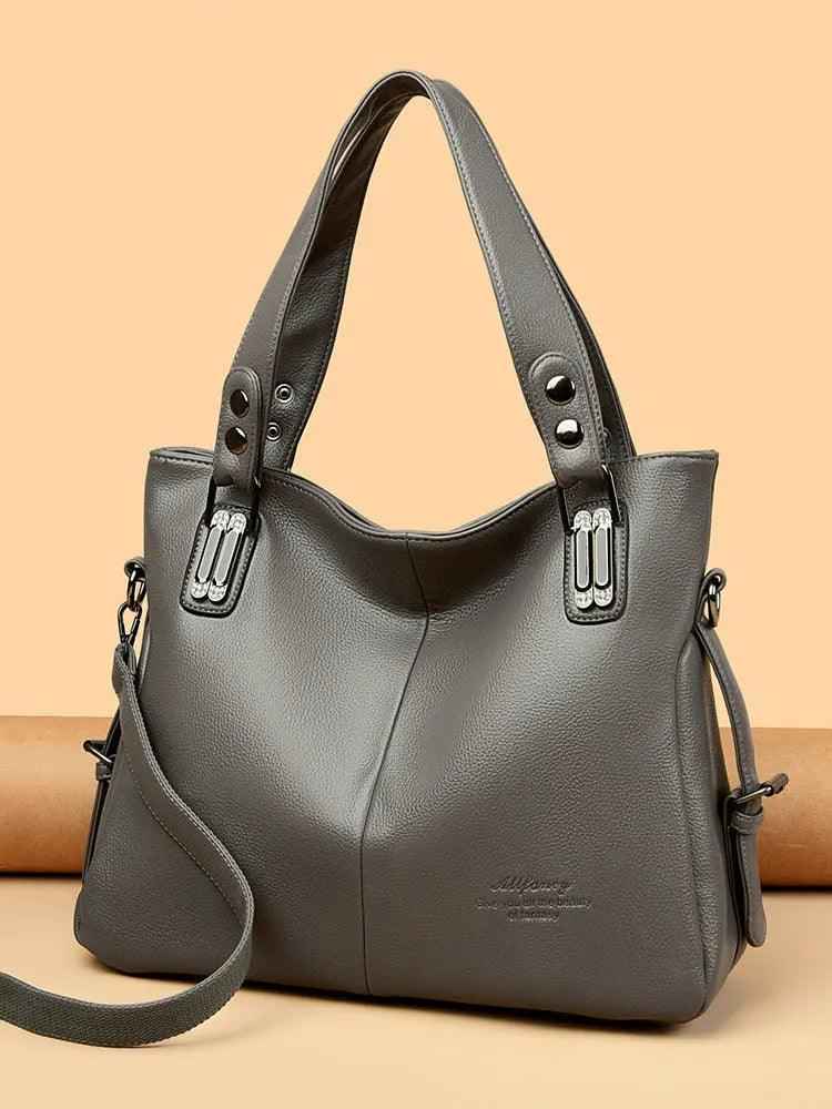 Trendy PU Leather Bag Tote in Sophisticated Colors - MRC STOREAccessoriesMy StoreTrendy PU Leather Bag Tote in Sophisticated ColorsMRC STORECJNS205786903CXBeige