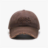 Black men's baseball cap with 3D embroidered letter design, adjustable cotton dome hat, soft top, casual accessories.
