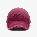Black men's baseball cap with 3D embroidered letter design, adjustable cotton dome hat, soft top, and casual accessories style.
