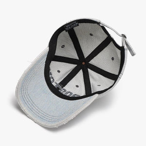 Men's black 3D embroidery soft peaked cap with adjustable cotton dome for outdoor wear, accessory by My Store.