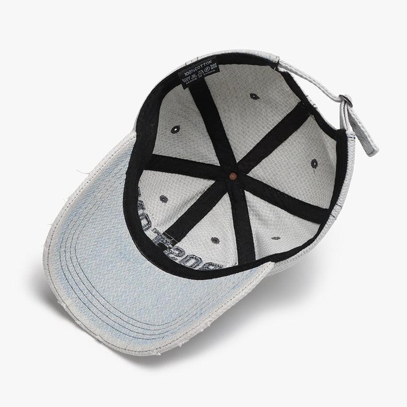 Men's black 3D embroidery soft peaked cap with adjustable cotton dome for outdoor wear, accessory by My Store.
