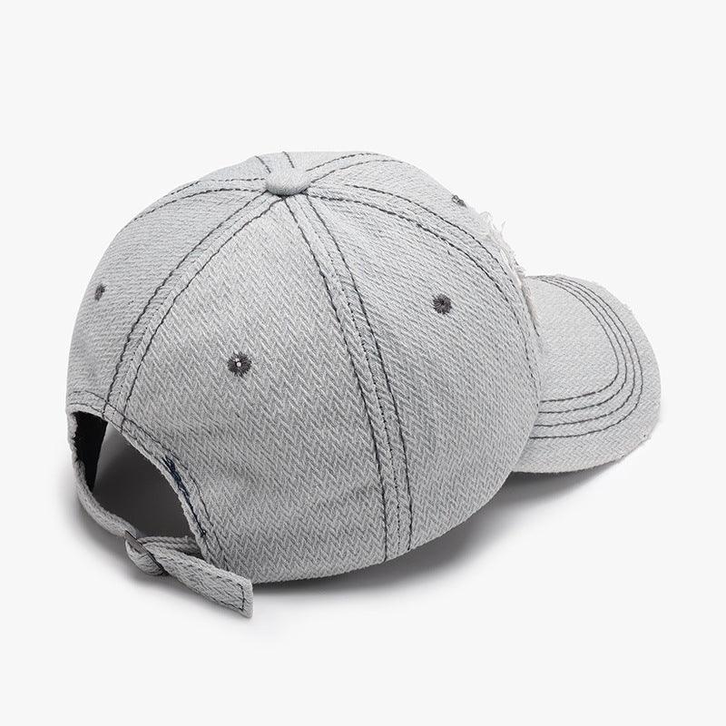 Men's black 3D embroidery soft peaked cap, adjustable cotton dome hat designed for outdoor wear, stylish accessories for men.