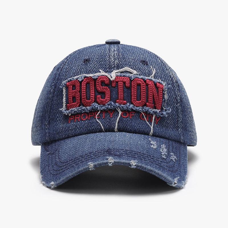 Men's black 3D embroidery soft peaked cap by My Store, adjustable cotton dome hat for outdoor wear and casual style.