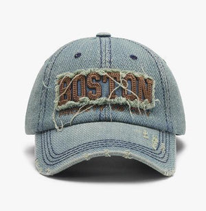 Men's black 3D embroidery soft peaked cap with adjustable cotton dome, ideal for outdoor wear and casual accessories.