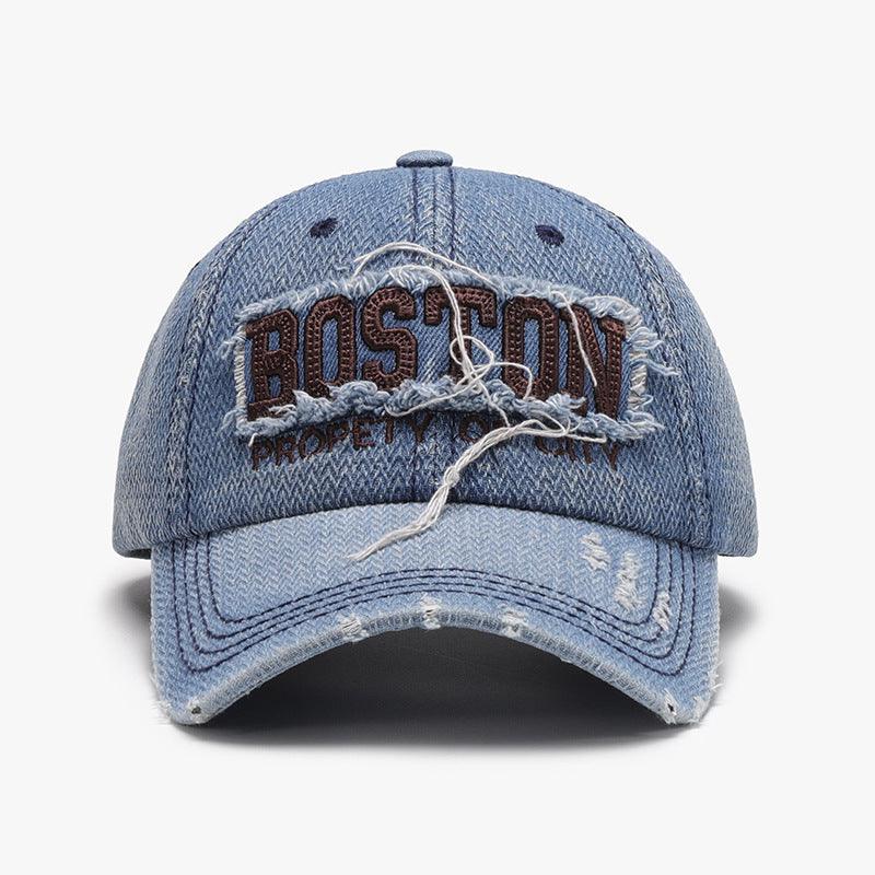 Men's black 3D embroidery soft peaked cap with adjustable cotton dome, outdoor accessories for a comfortable fit and stylish look.