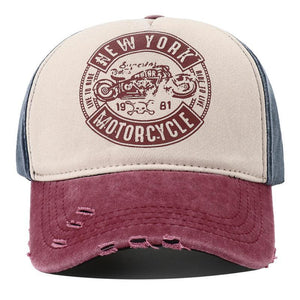 New York Motorcycle Printed Peaked Cap - MRC STOREAccessoriesMy StoreNew York Motorcycle Printed Peaked Cap - MRC STOREMRC STORECJBQ213225105EVWine Red BrimAdjustable