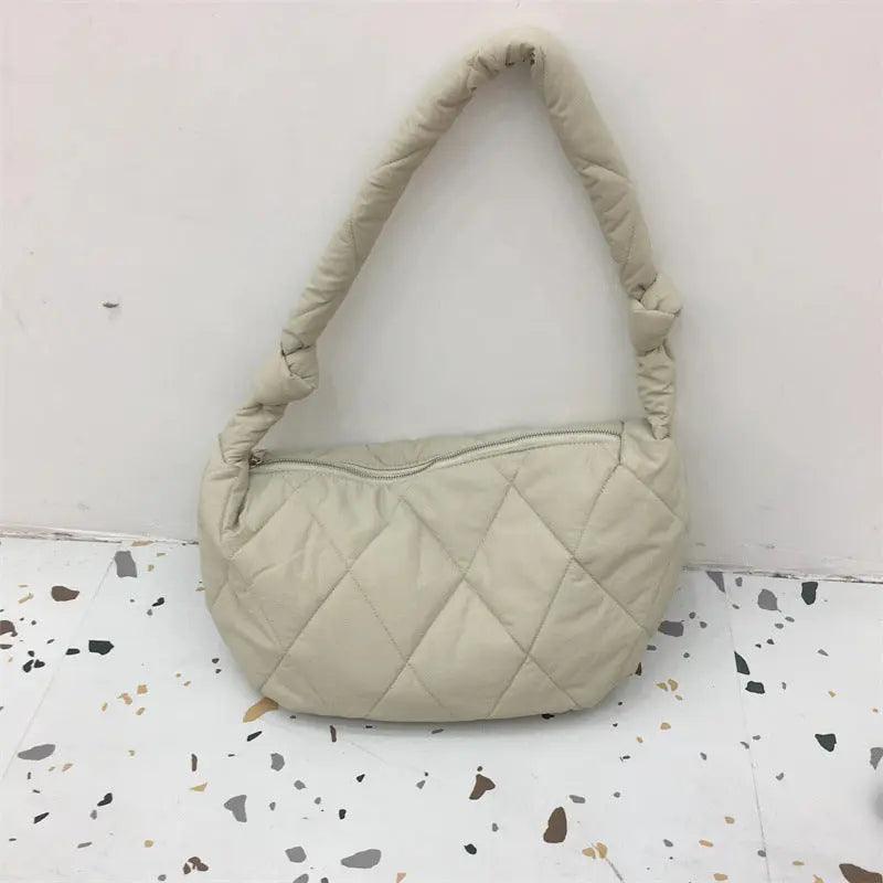 Down Cotton Rhombus Crossbody Bag - MRC STOREAccessoriesMy StoreDown Cotton Rhombus Crossbody Bag - MRC STOREMRC STORECJNS189125902BYCreamy White