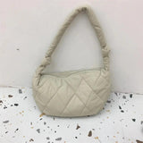 Down Cotton Rhombus Crossbody Bag - MRC STOREAccessoriesMy StoreDown Cotton Rhombus Crossbody Bag - MRC STOREMRC STORECJNS189125902BYCreamy White