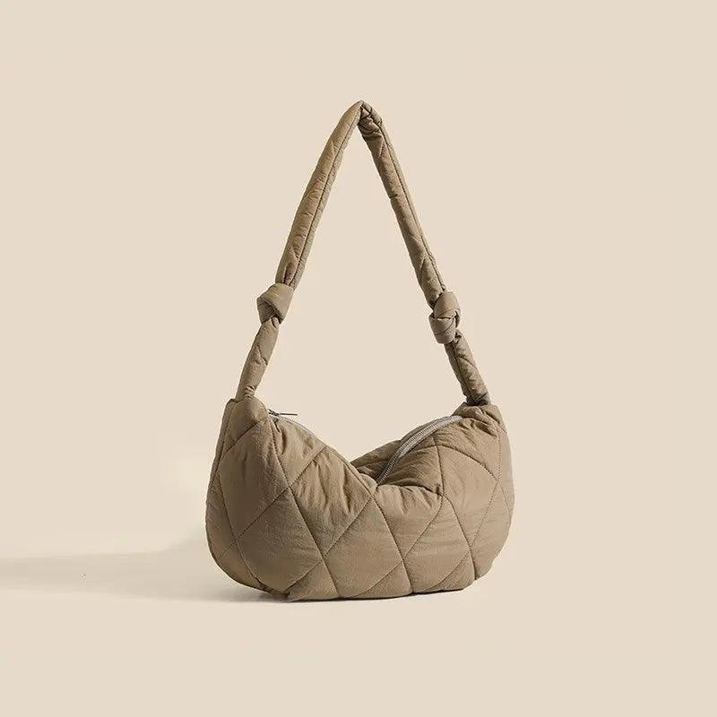 Down Cotton Rhombus Crossbody Bag - MRC STOREAccessoriesMy StoreDown Cotton Rhombus Crossbody Bag - MRC STOREMRC STORECJNS189125902BYCreamy White