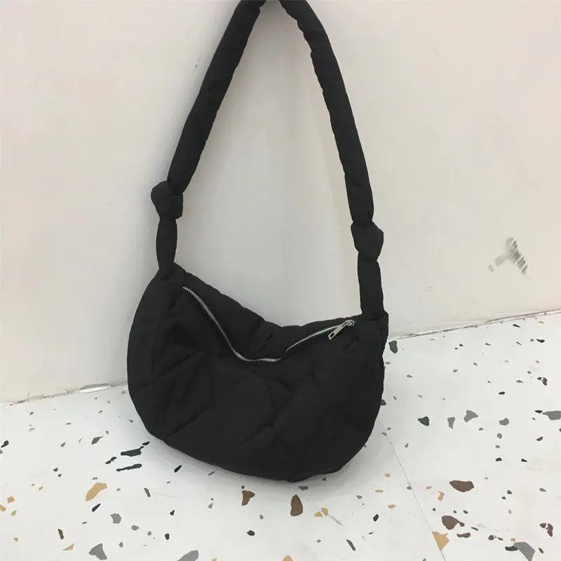 Down Cotton Rhombus Crossbody Bag - MRC STOREAccessoriesMy StoreDown Cotton Rhombus Crossbody Bag - MRC STOREMRC STORECJNS189125901AZBlack