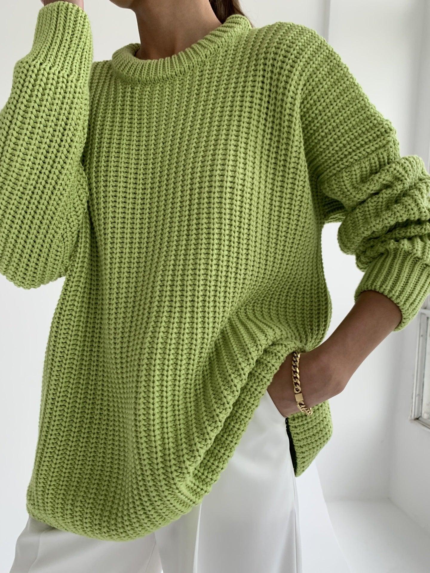 Loose Solid Color Sweater for Casual Comfort - MRC STOREAccessoriesMy StoreLoose Solid Color Sweater for Casual Comfort - MRC STOREMRC STORECJMY214906424XCYellow GreenL