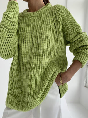 Loose Solid Color Sweater for Casual Comfort - MRC STOREAccessoriesMy StoreLoose Solid Color Sweater for Casual Comfort - MRC STOREMRC STORECJMY214906424XCYellow GreenL