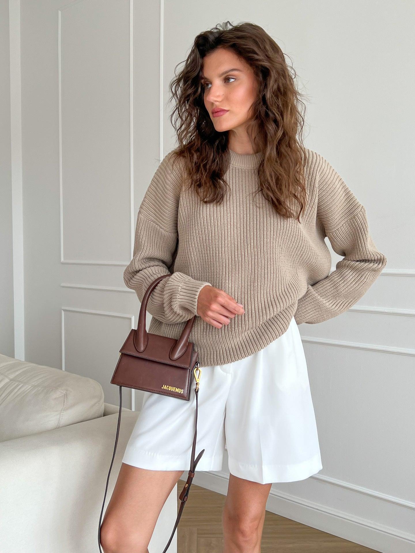 Loose Solid Color Sweater for Casual Comfort - MRC STOREAccessoriesMy StoreLoose Solid Color Sweater for Casual Comfort - MRC STOREMRC STORECJMY214906421UFCamelL
