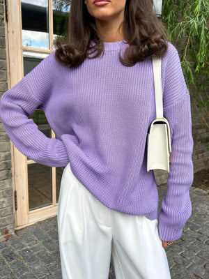 Loose Solid Color Sweater for Casual Comfort - MRC STOREAccessoriesMy StoreLoose Solid Color Sweater for Casual Comfort - MRC STOREMRC STORECJMY214906403CXLavender PurpleL