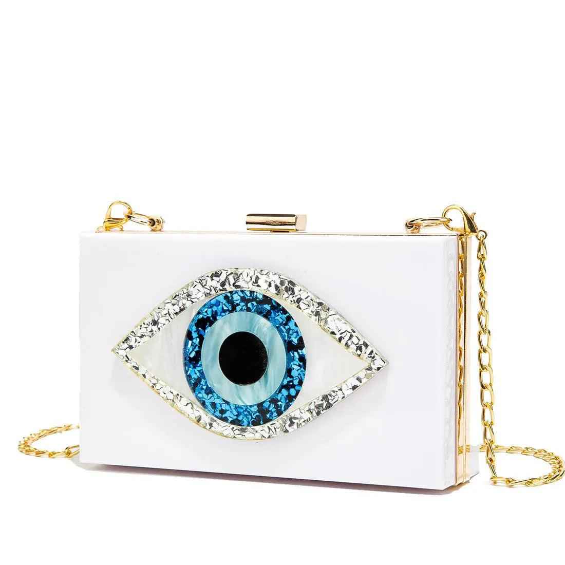 Luxury White Marbled Acrylic Clutch with Evil Eye Chain – Designer Summer Handbag - MRC STOREAccessoriesMy StoreLuxury White Marbled Acrylic Clutch with Evil Eye Chain – Designer Summer HandbagMRC STORECJYD203637401AZWhite