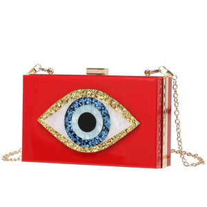 Luxury White Marbled Acrylic Clutch with Evil Eye Chain – Designer Summer Handbag - MRC STOREAccessoriesMy StoreLuxury White Marbled Acrylic Clutch with Evil Eye Chain – Designer Summer HandbagMRC STORECJYD203637409IRSolid Red