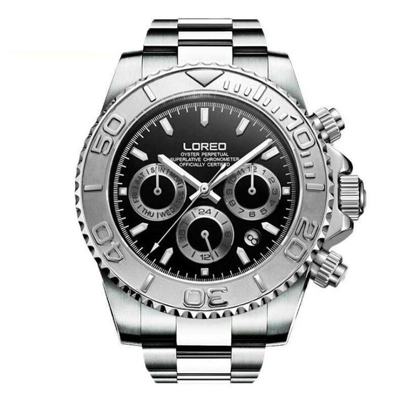 LOREO Automatic Mechanical Watch 2024 Sports - 200m Water Resistant - MRC STOREAccessoriesMy StoreLOREO Automatic Mechanical Watch 2024 Sports - 200m Water Resistant - MRC STOREMRC STORECJZBNSSY01816-Black steelBlack steel