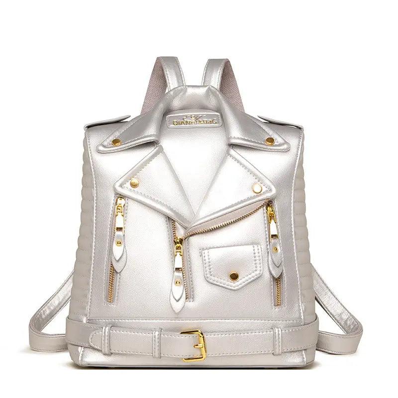 Trendy Leather Textured Jacket Backpack - MRC STOREAccessoriesMy StoreTrendy Leather Textured Jacket Backpack - MRC STOREMRC STORECJNS192752201AZBlack