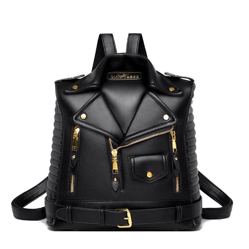 Trendy Leather Textured Jacket Backpack - MRC STOREAccessoriesMy StoreTrendy Leather Textured Jacket Backpack - MRC STOREMRC STORECJNS192752201AZBlack