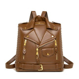 Trendy Leather Textured Jacket Backpack - MRC STOREAccessoriesMy StoreTrendy Leather Textured Jacket Backpack - MRC STOREMRC STORECJNS192752203CXLight Brown