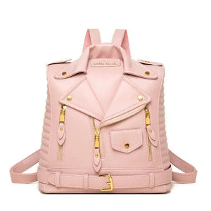 Trendy Leather Textured Jacket Backpack - MRC STOREAccessoriesMy StoreTrendy Leather Textured Jacket Backpack - MRC STOREMRC STORECJNS192752202BYPink