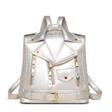 Trendy Leather Textured Jacket Backpack - MRC STOREAccessoriesMy StoreTrendy Leather Textured Jacket Backpack - MRC STOREMRC STORECJNS192752204DWSilver