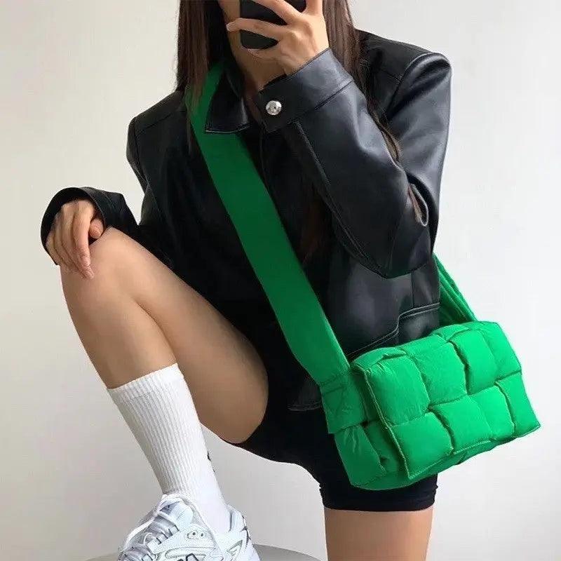 Woven Diamond Plaid Crossbody Pillow Bag - MRC STOREAccessoriesMy StoreWoven Diamond Plaid Crossbody Pillow Bag - MRC STOREMRC STORECJNS188238701AZGreen