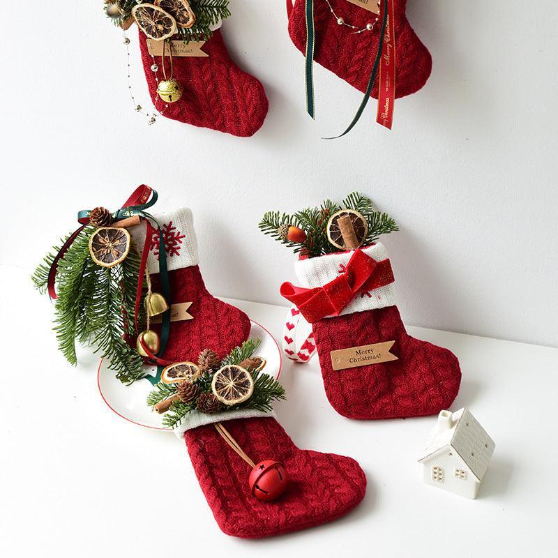 Knitted Christmas Stockings – Festive Decorations for Your Holiday Scene Layout - MRC STOREAccessoriesMy StoreKnitted Christmas Stockings – Festive Decorations for Your Holiday Scene Layout - MRC STOREMRC STORECJYS216023605EVDouble Bell Decorative Socks