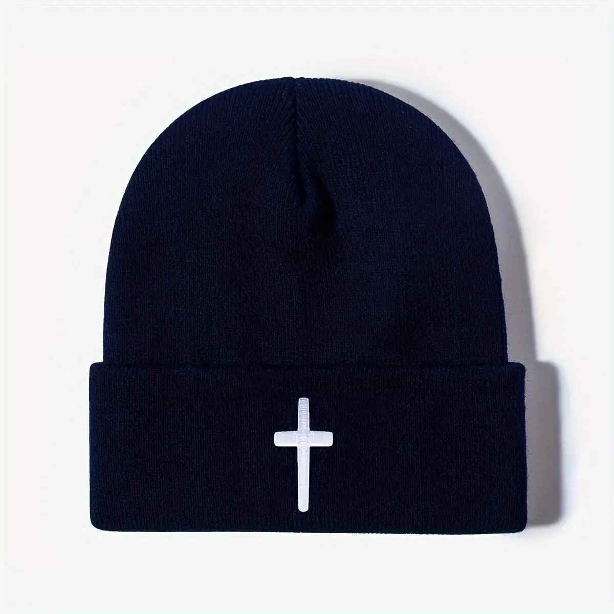 Embroidered Knit Cap - MRC STOREAccessoriesMy StoreEmbroidered Knit CapMRC STORECJBQ188541004DWEmbroidered Cross Navy BlueFree Size