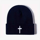 Embroidered Knit Cap - MRC STOREAccessoriesMy StoreEmbroidered Knit CapMRC STORECJBQ188541004DWEmbroidered Cross Navy BlueFree Size