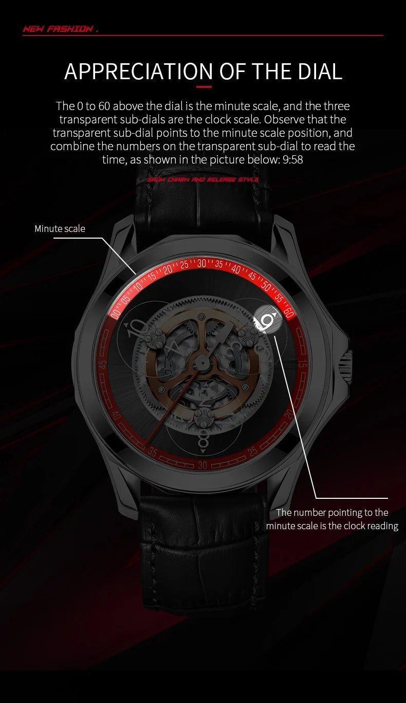 Automatic Hollow Mechanical Watch - 5 ATM Waterproof watch - MRC STOREAccessoriesMy StoreAutomatic Hollow Mechanical Watch - 5 ATM Waterproof watch - MRC STOREMRC STORECJJX167831903CXSilver black